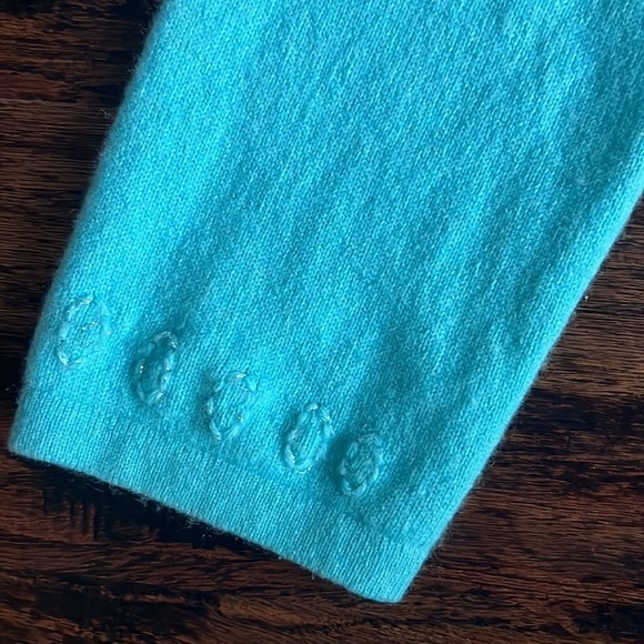 Womens Autumn Cashmere turquoise sweater size XL - Picture 4 of 6